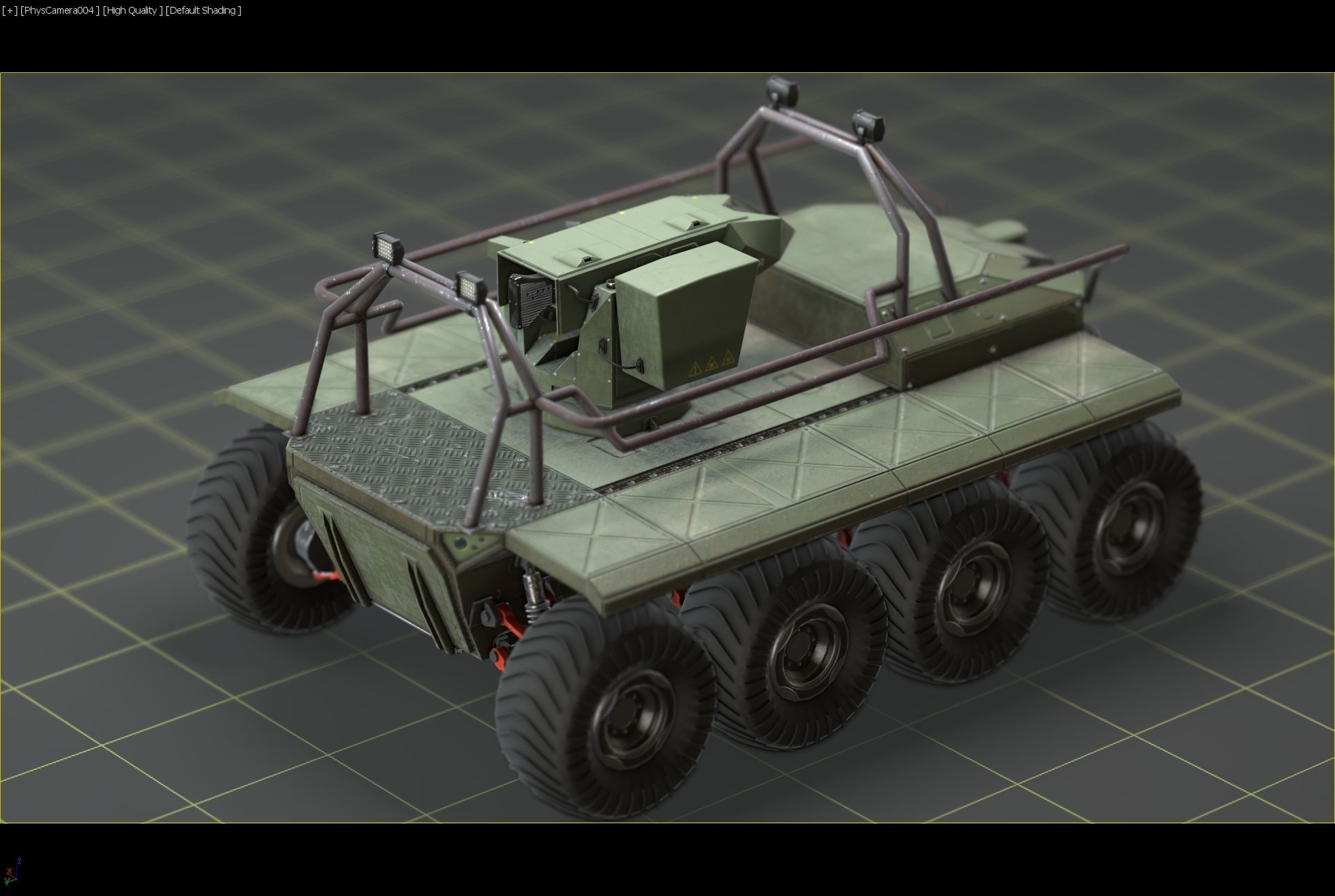 UGV with automatic Natter Turret 3D model_5