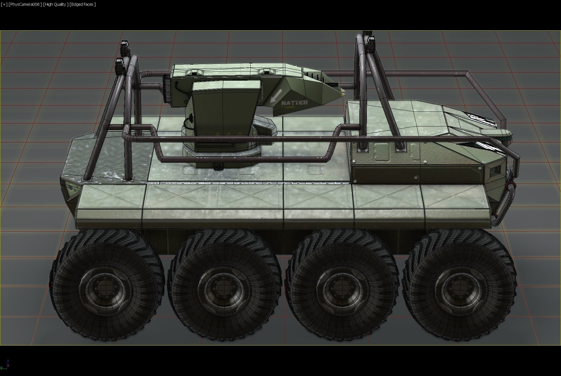 UGV with automatic Natter Turret 3D model_13