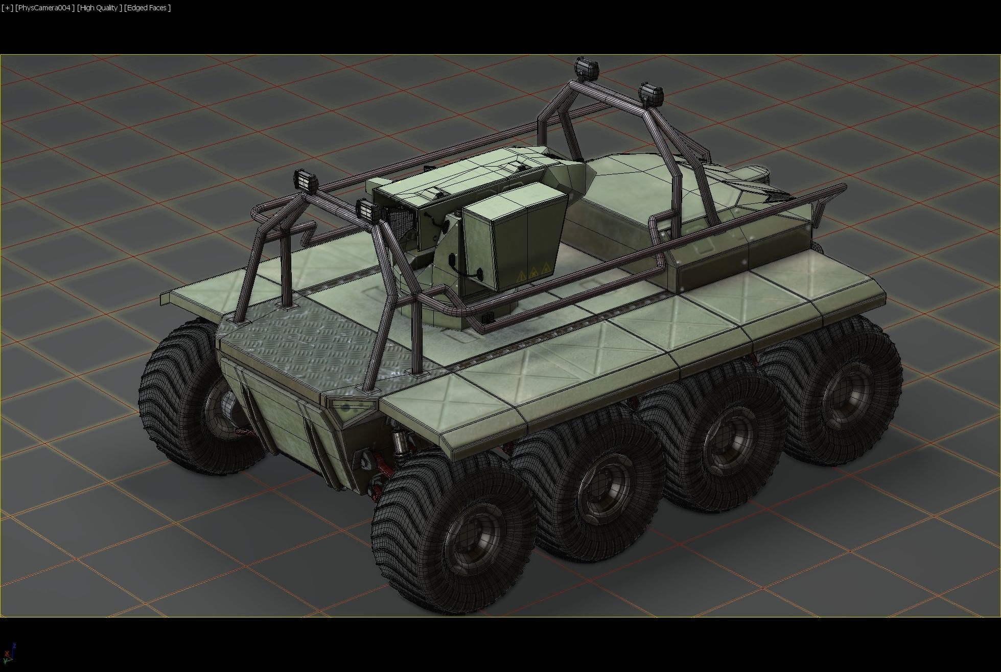 UGV with automatic Natter Turret 3D model_6