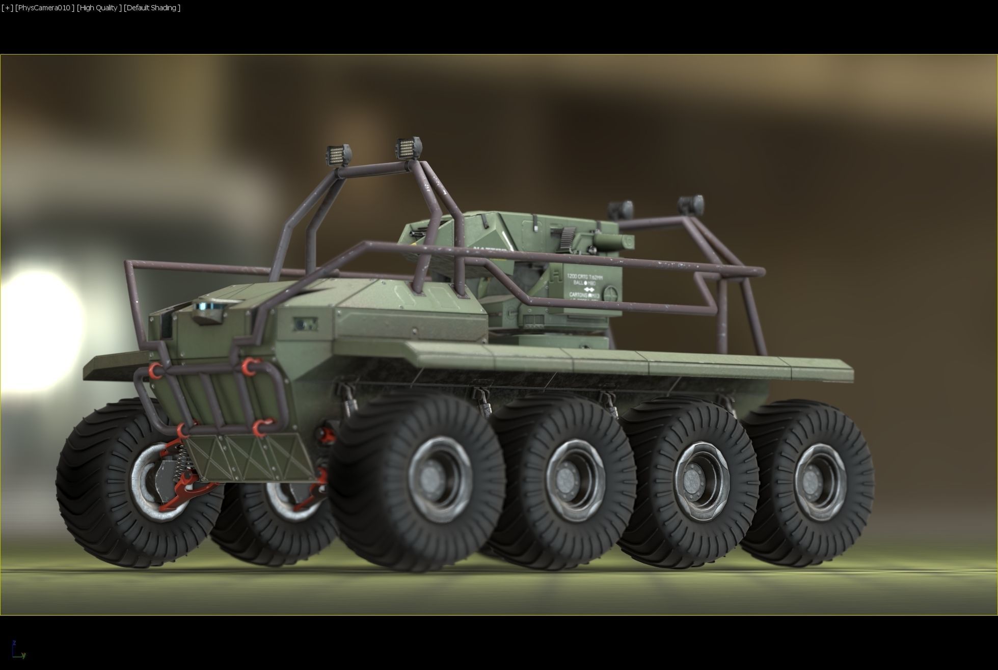 UGV with automatic Natter Turret 3D model_16