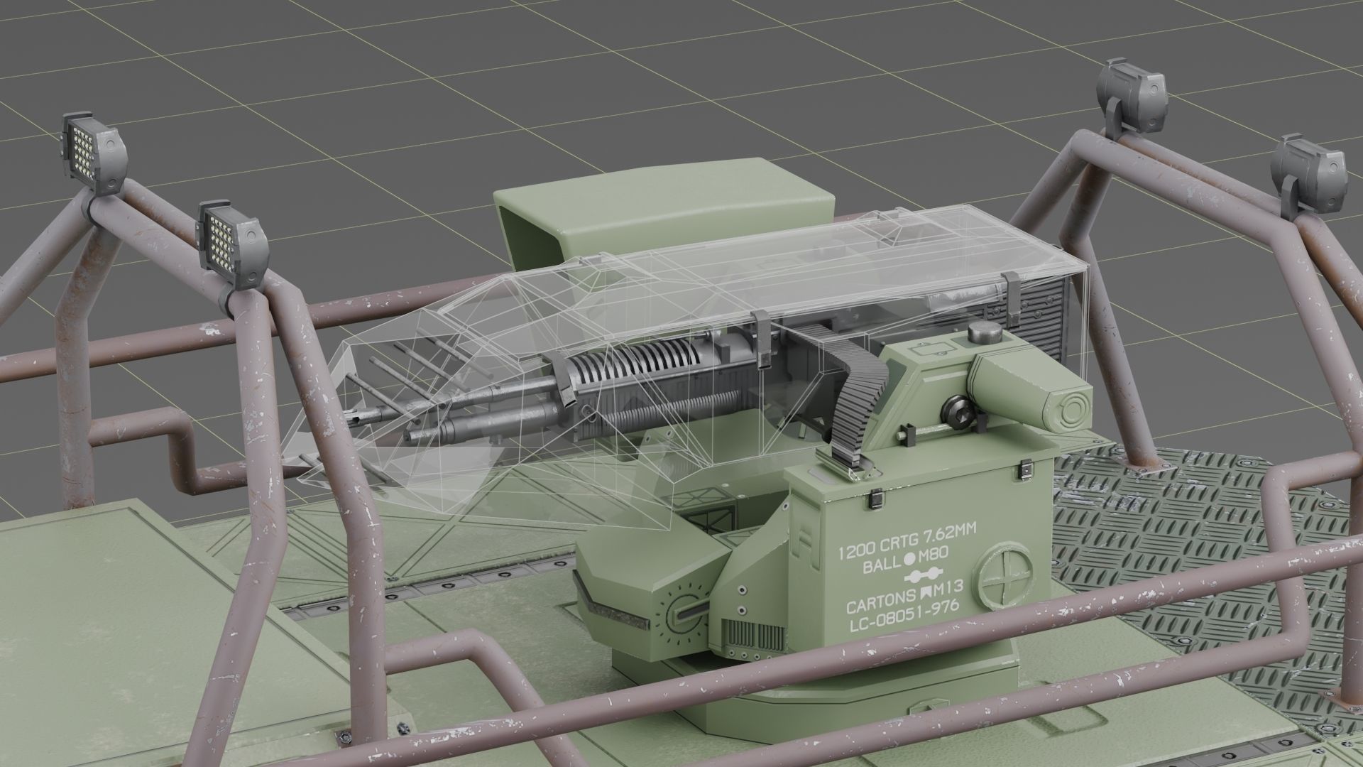 UGV with automatic Natter Turret 3D model_23