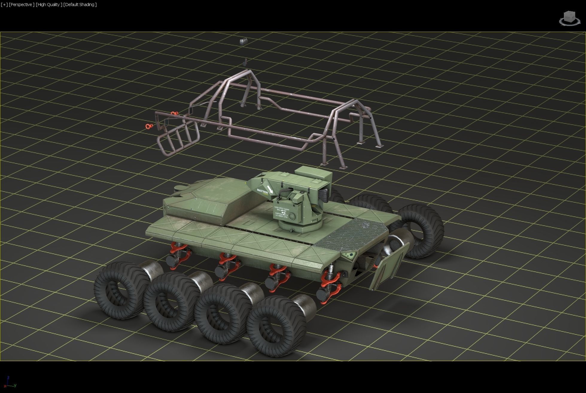 UGV with automatic Natter Turret 3D model_21