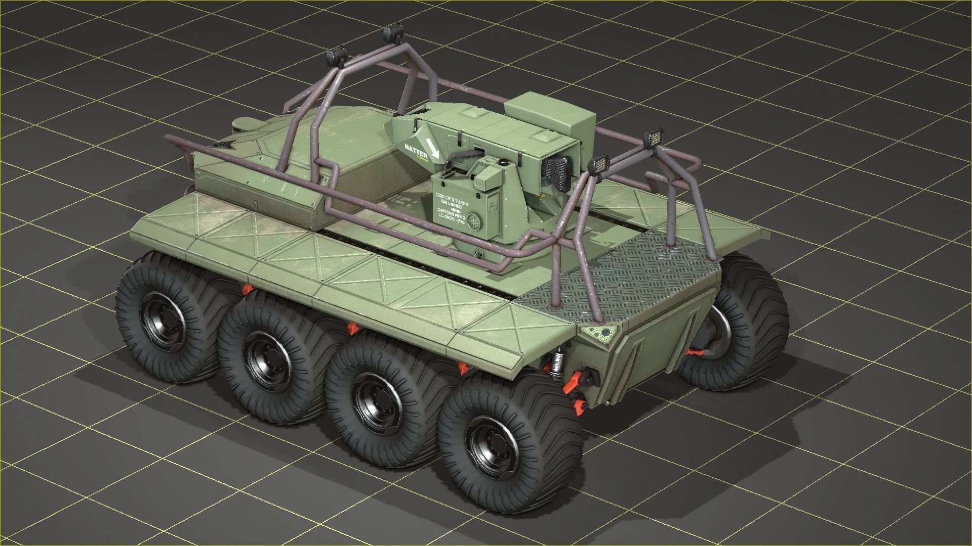 UGV with automatic Natter Turret 3D model_35