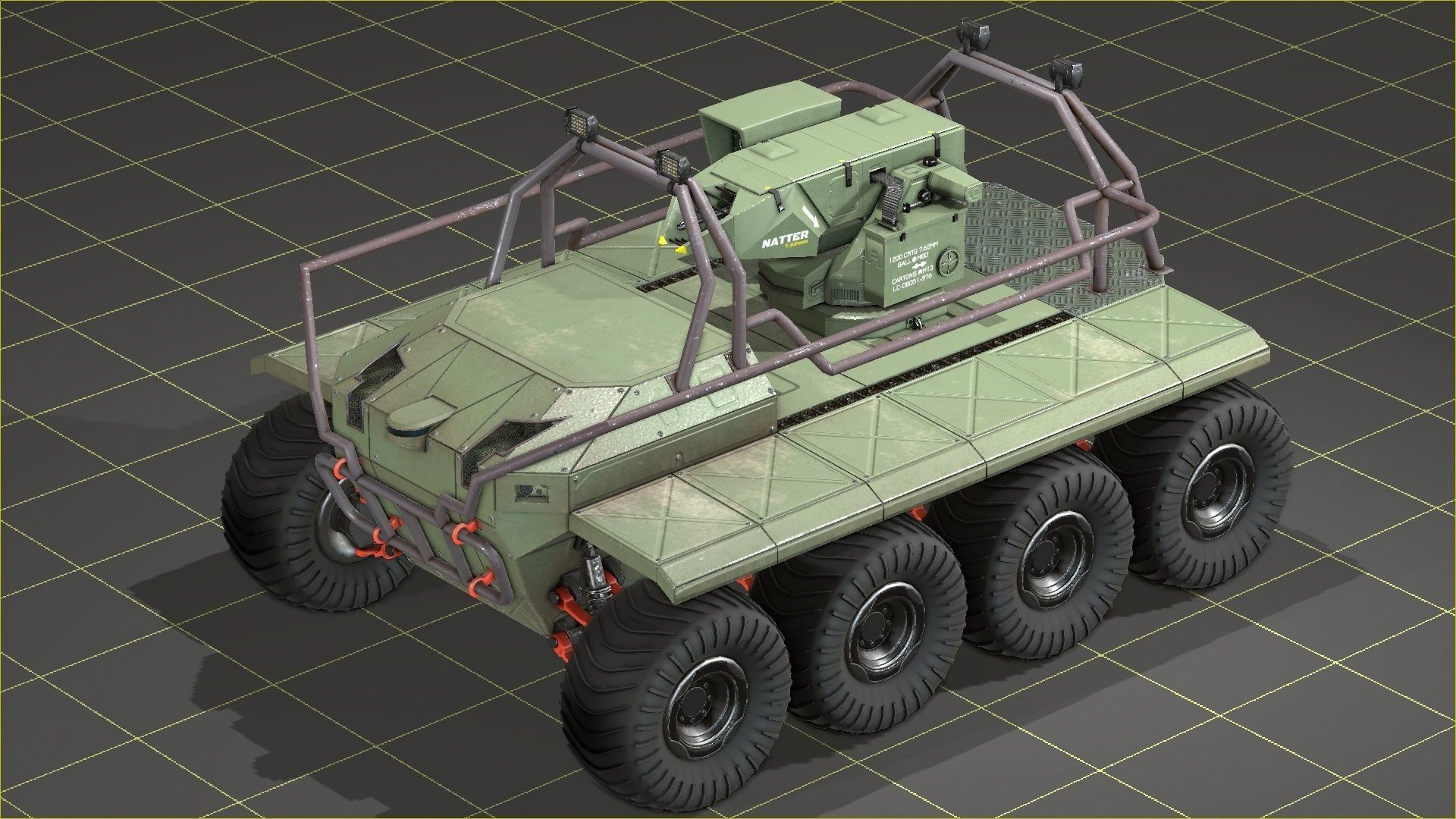 UGV with automatic Natter Turret 3D model_34