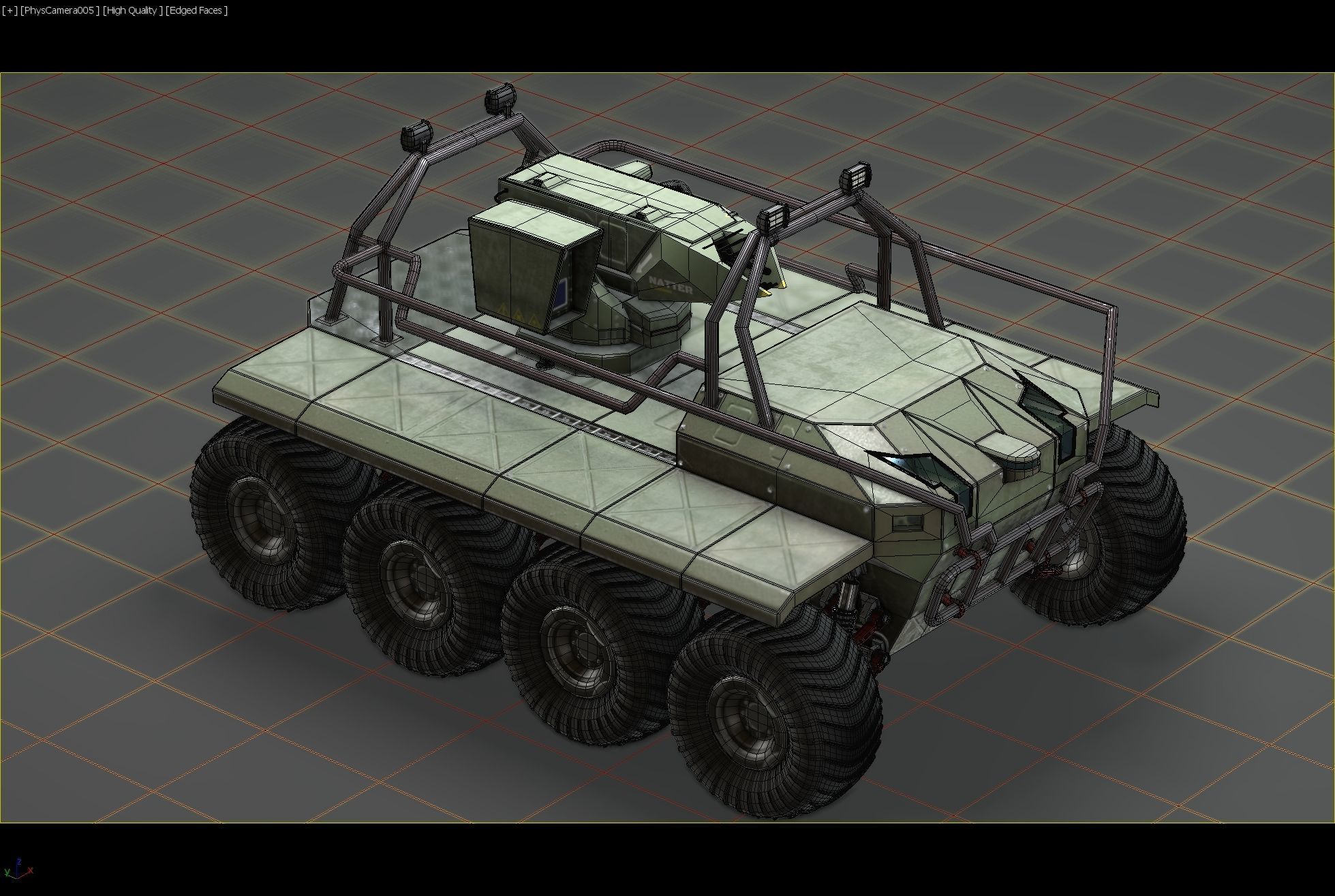 UGV with automatic Natter Turret 3D model_8