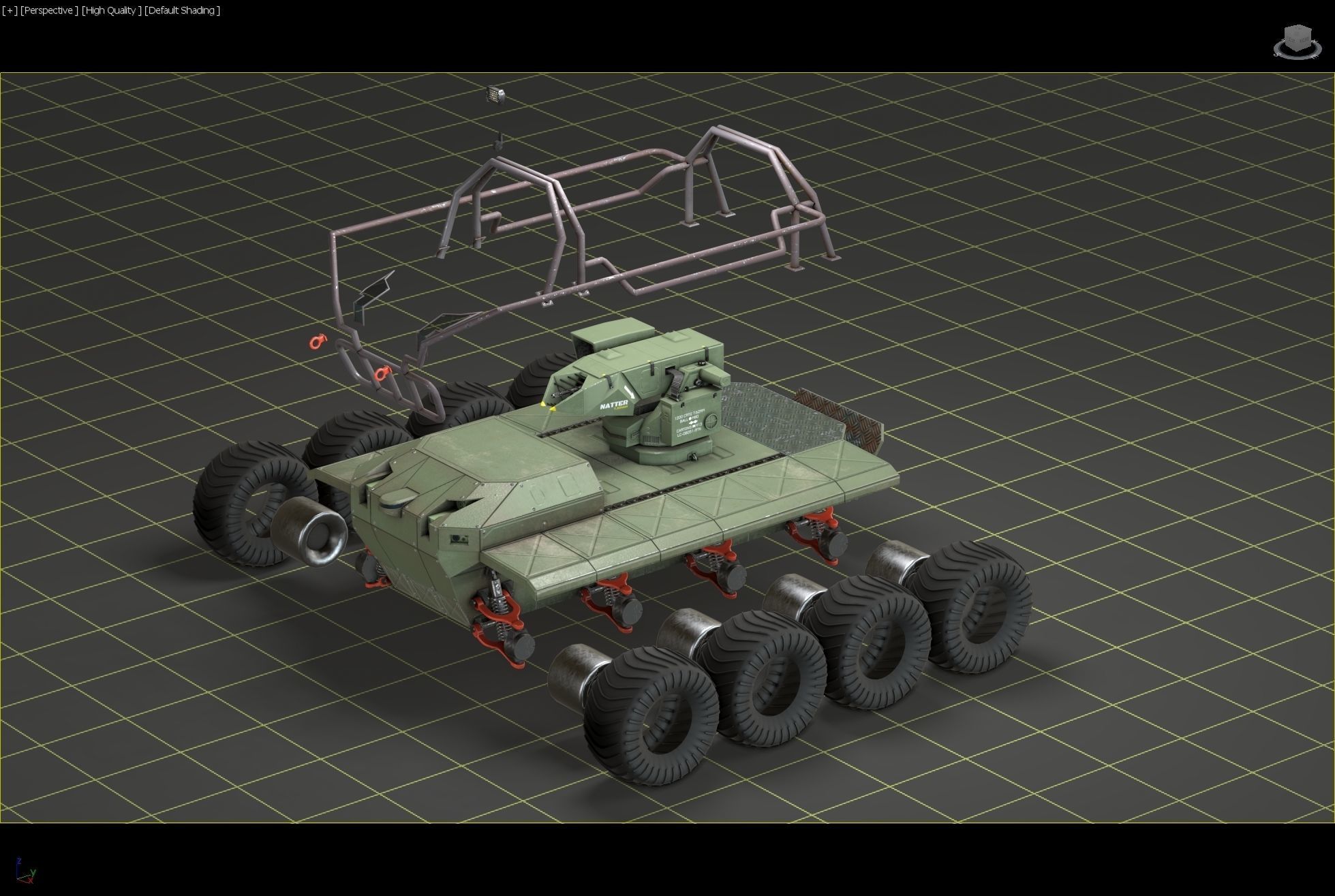UGV with automatic Natter Turret 3D model_20