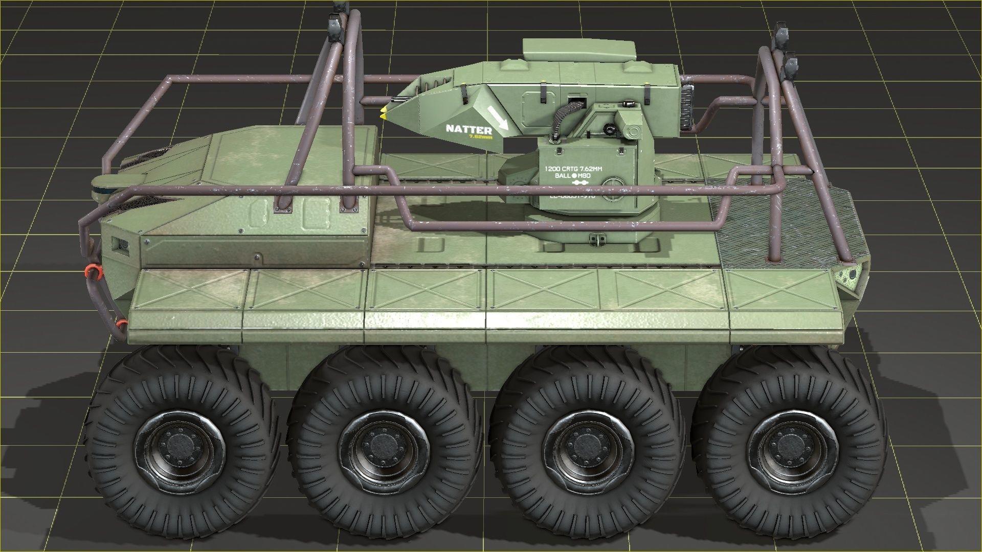 UGV with automatic Natter Turret 3D model_41
