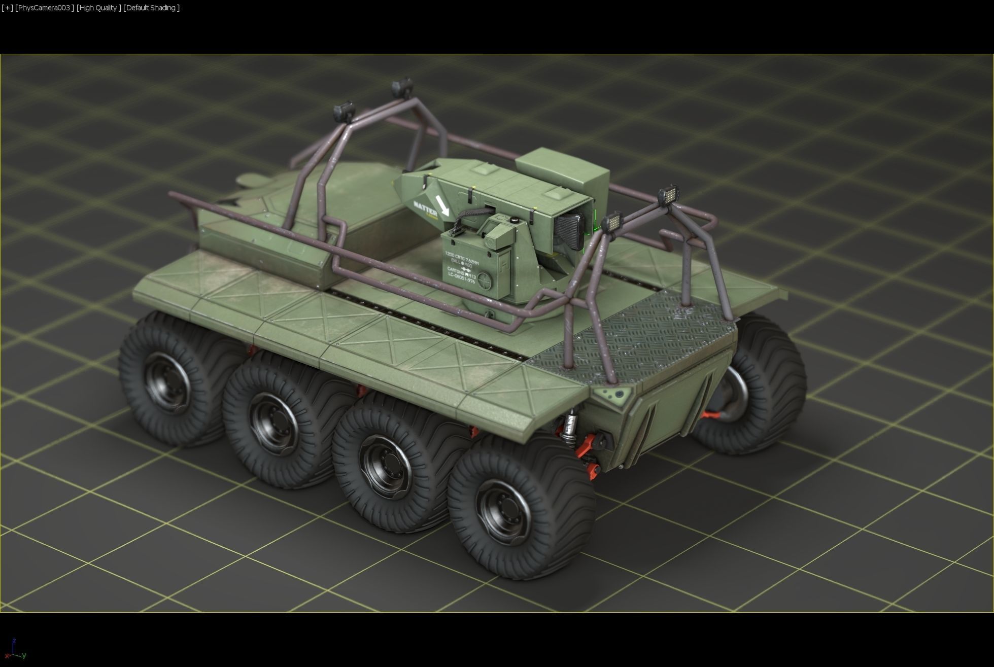 UGV with automatic Natter Turret 3D model_3
