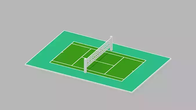 Voxel Tennis Court 
