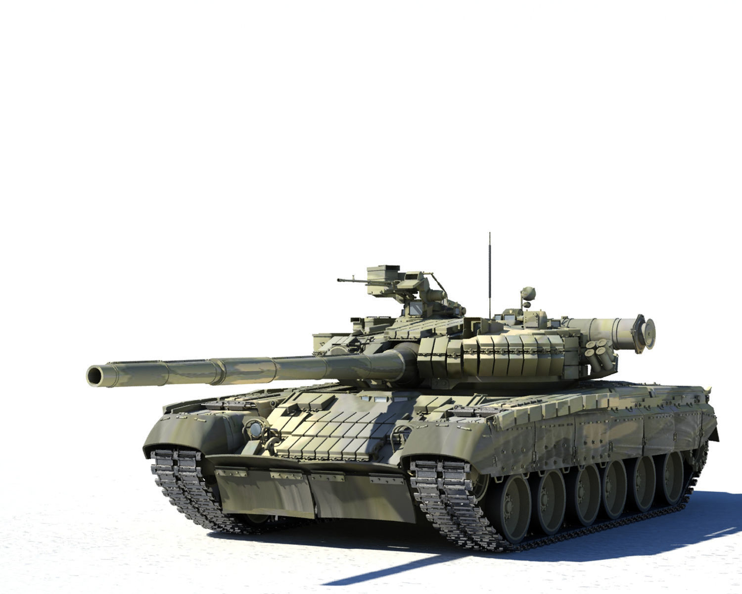 T-80U russian tank - russian tank 3D print model_2