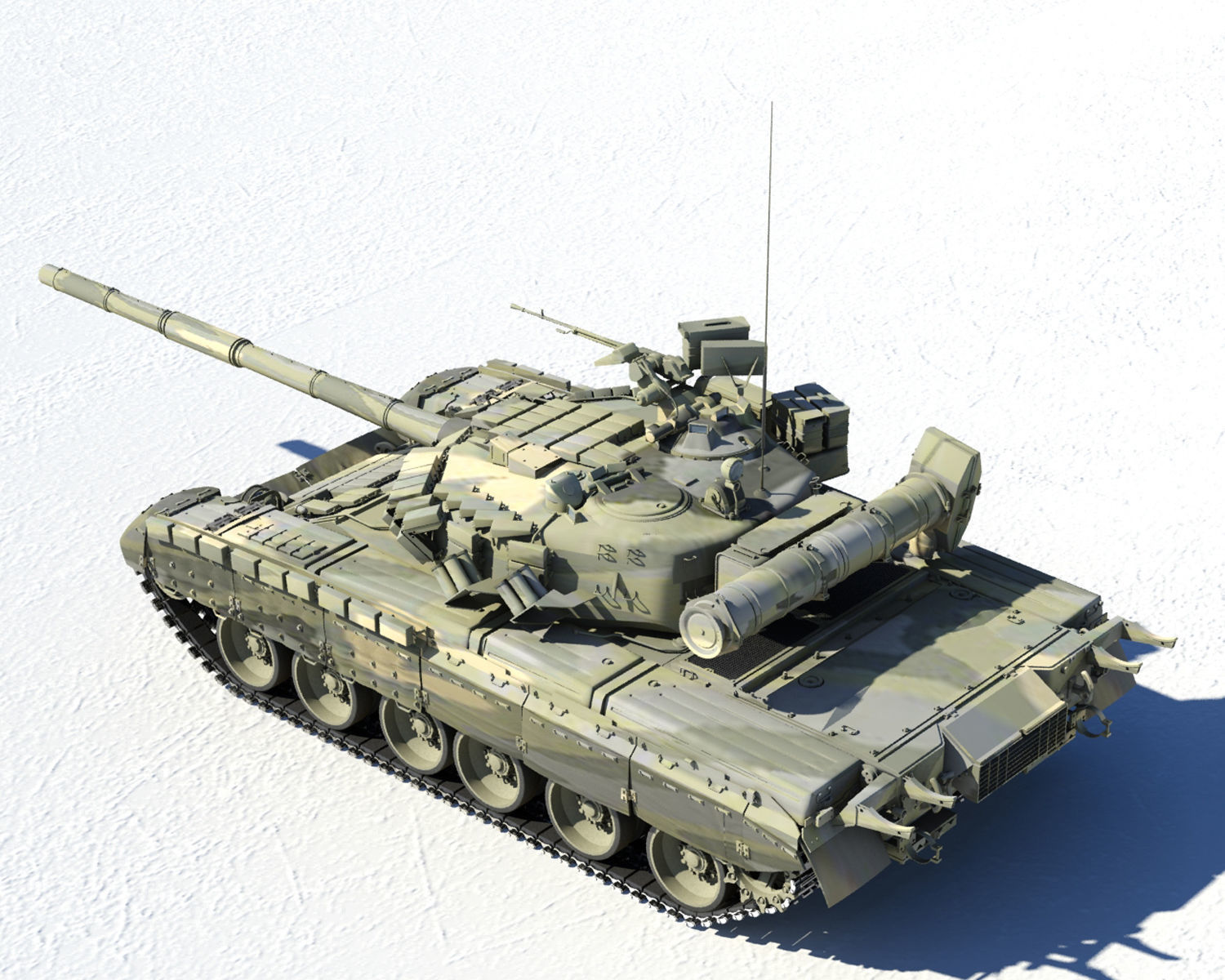 T-80U russian tank - russian tank 3D print model_7