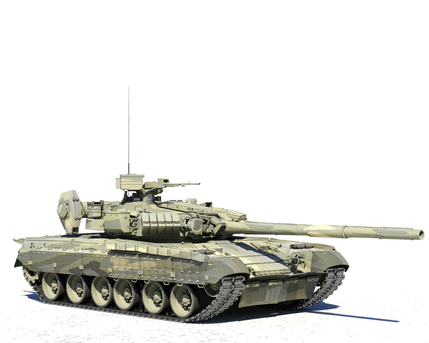 T-80U russian tank - russian tank 3D print model_3