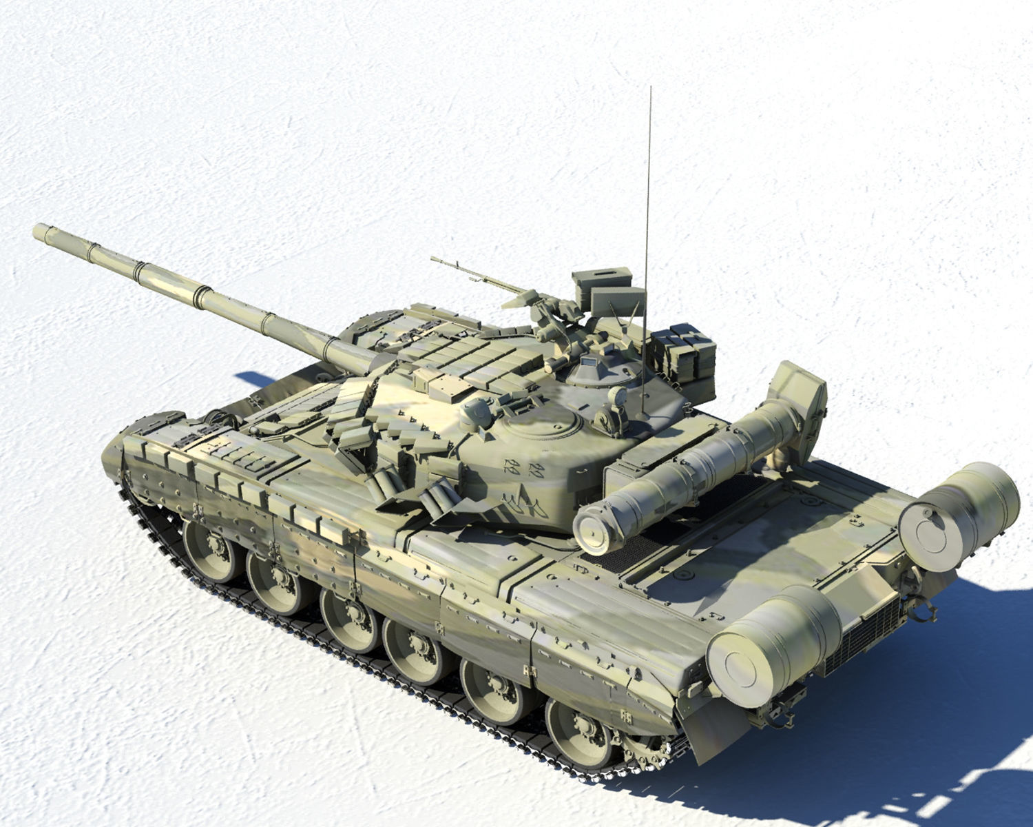 T-80U russian tank - russian tank 3D print model_8
