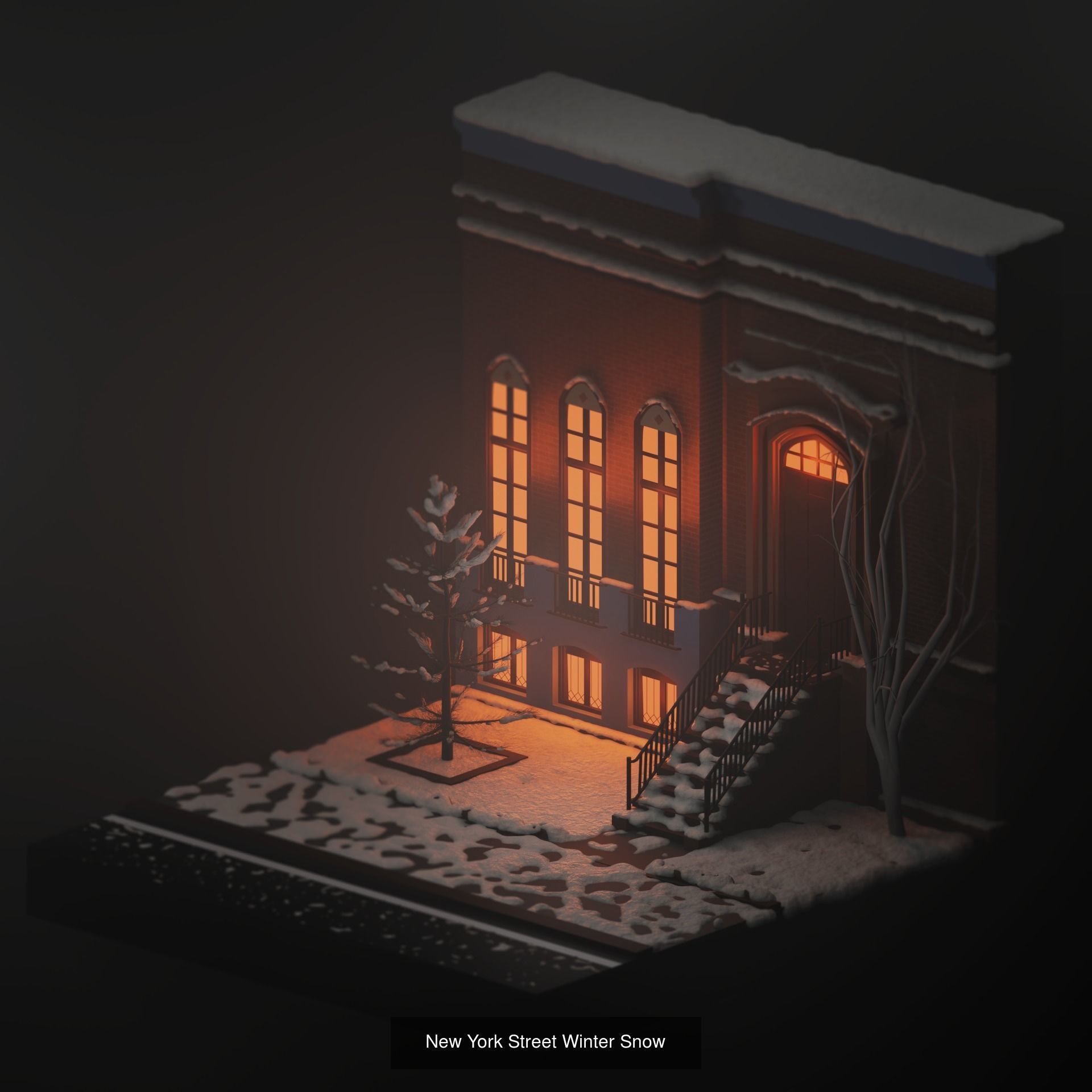 3 Scene of Street Japan Kiev New York 3D Model Collection_6