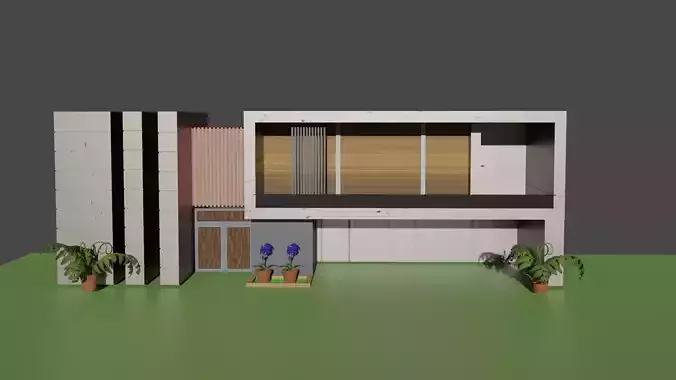 3D modern villa 2022 Blender Eevee and cycles 