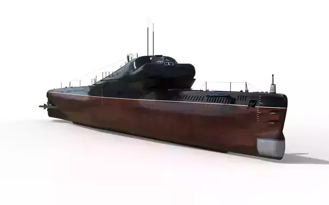Project 665 Whiskey Long Bin submarine 3D model