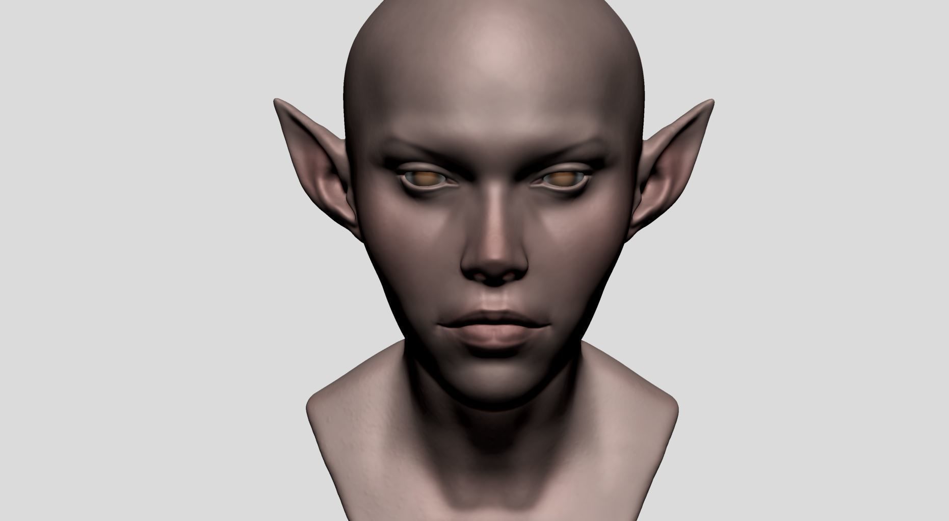 Elf Head v2 3D model_9
