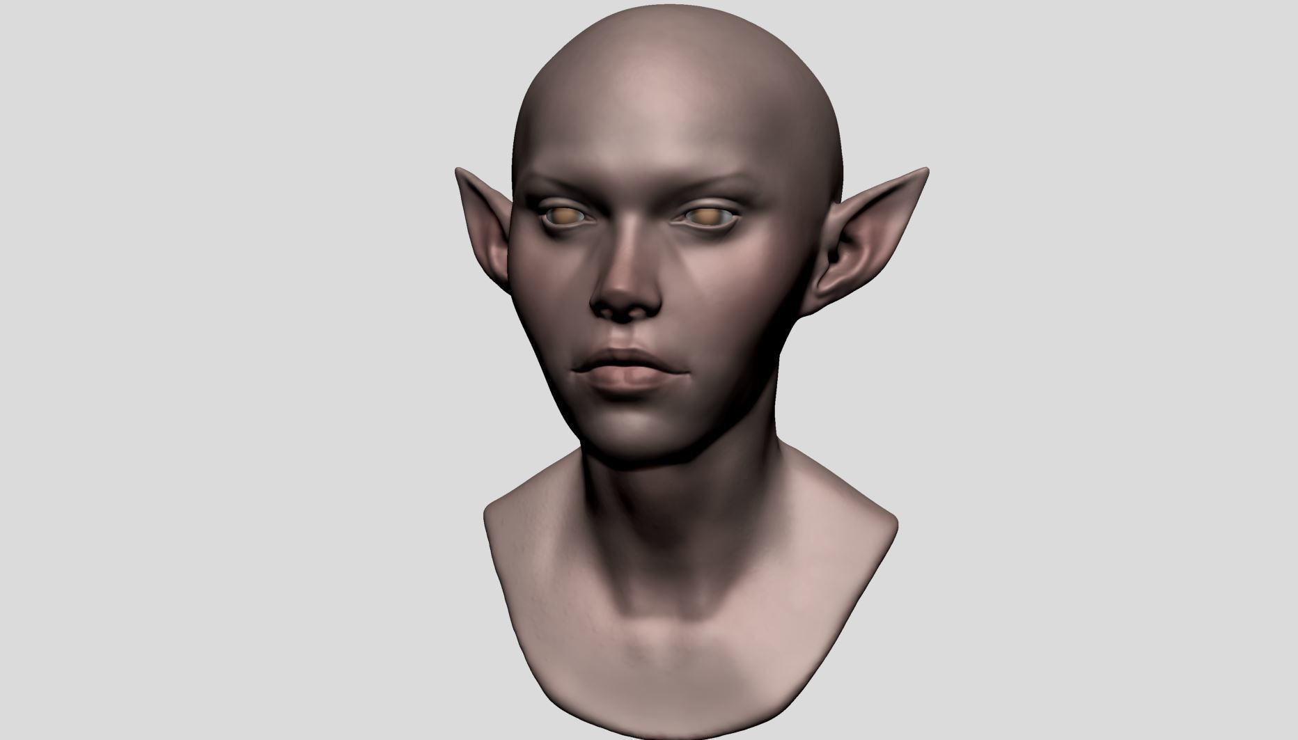 Elf Head v2 3D model_7