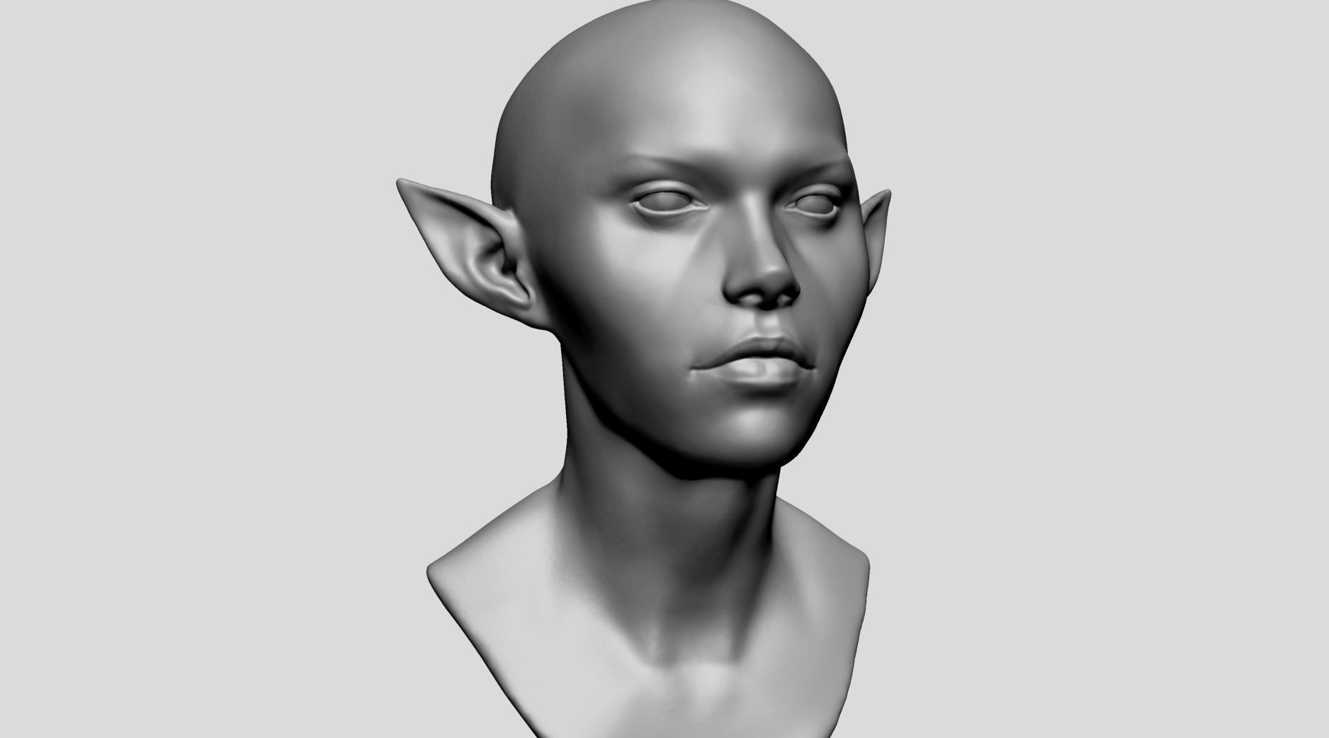 Elf Head v2 3D model_10