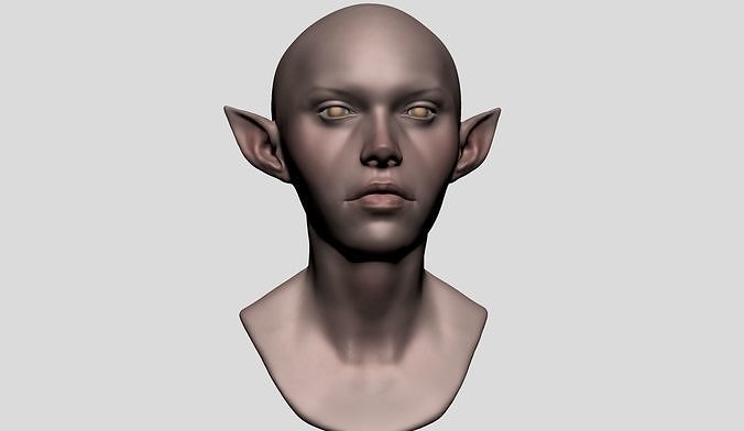 Elf Head v2 3D model