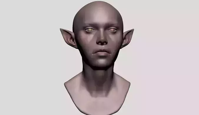 Elf Head v2 3D model