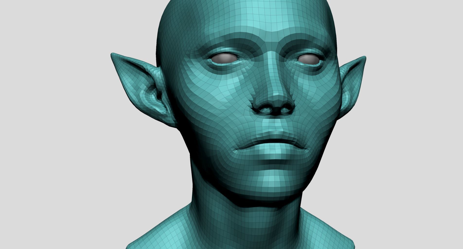 Elf Head v2 3D model_13