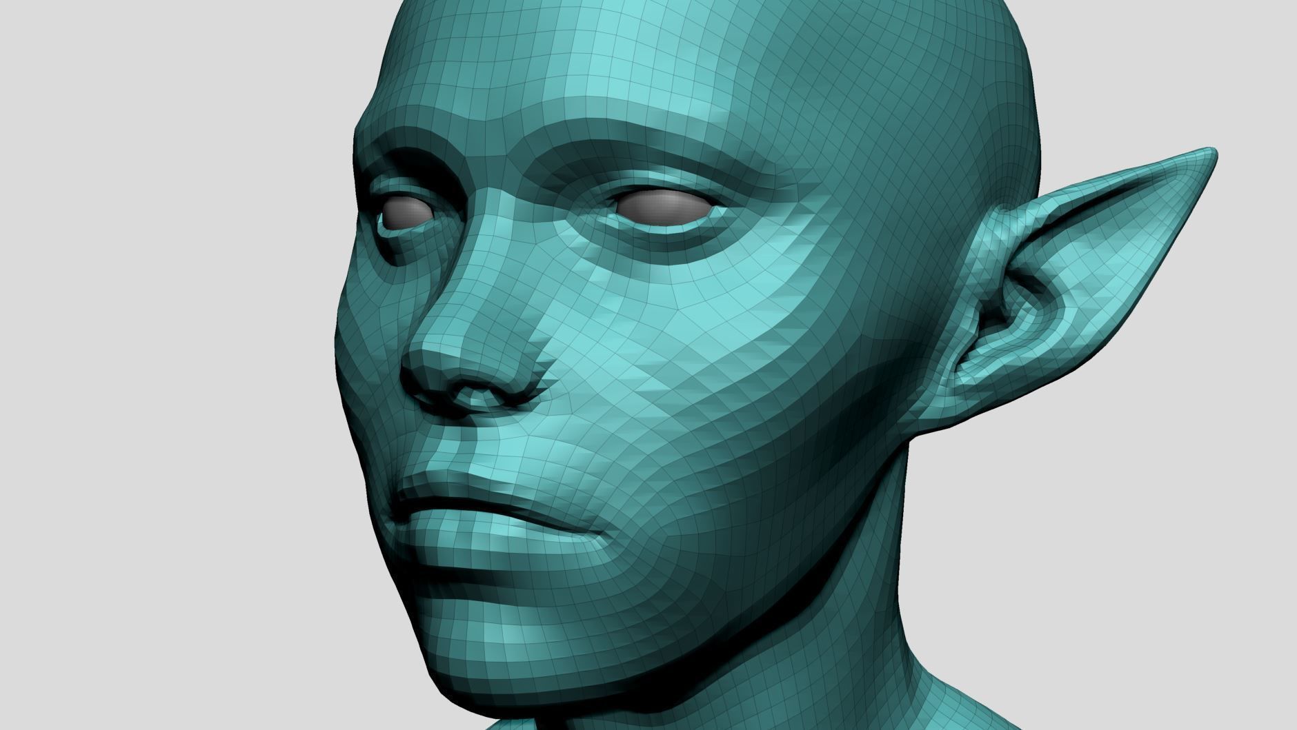 Elf Head v2 3D model_15