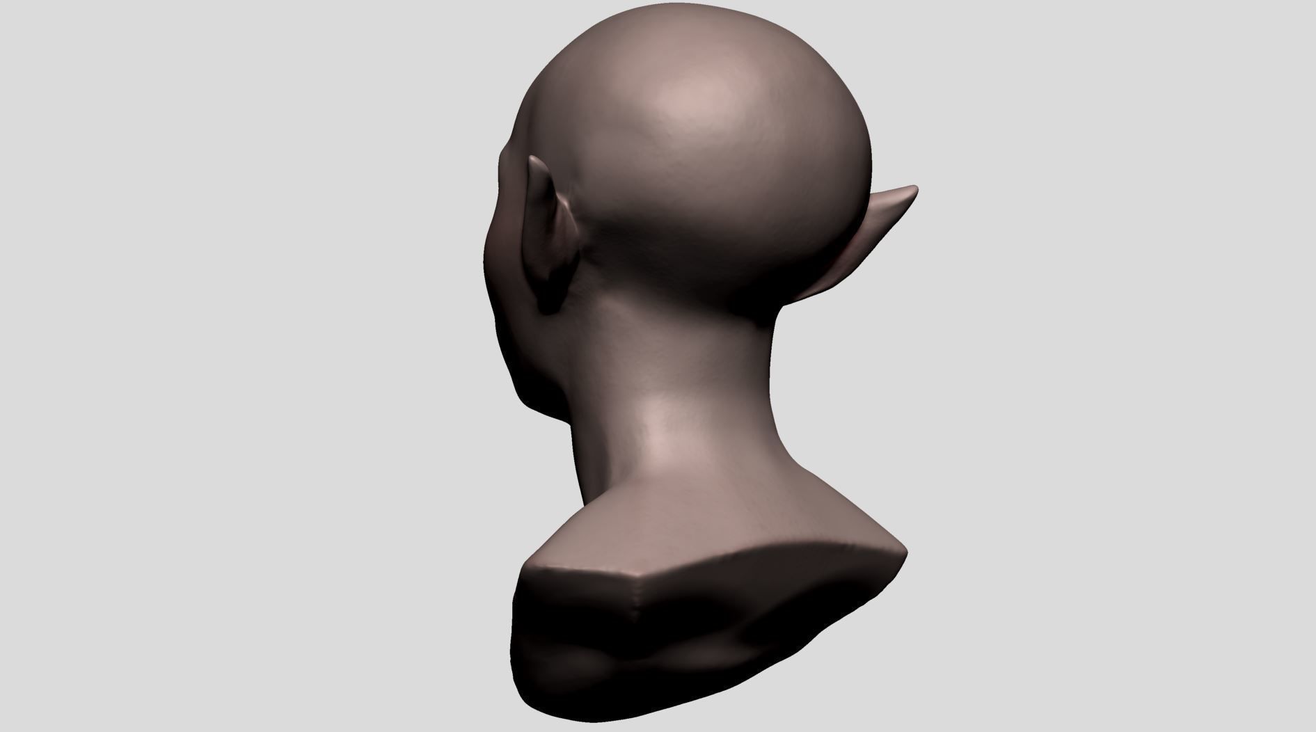 Elf Head v2 3D model_5