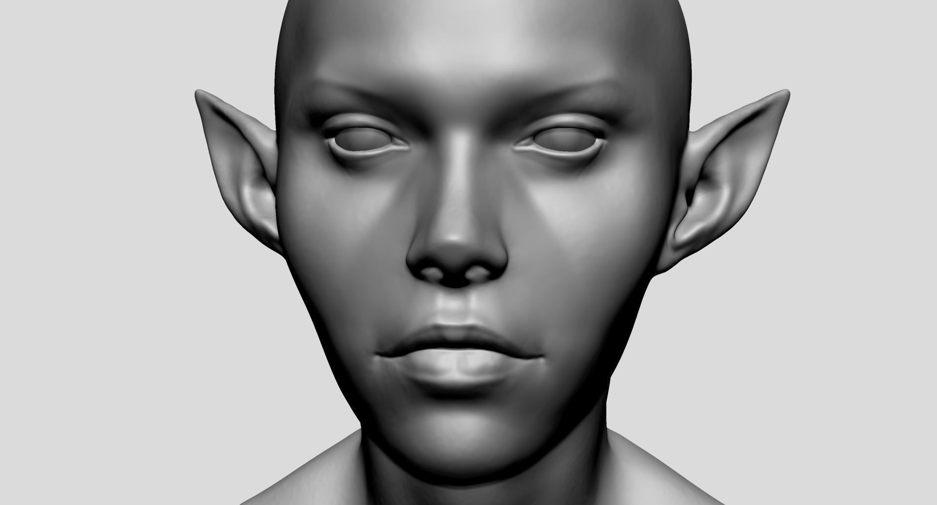 Elf Head v2 3D model_12