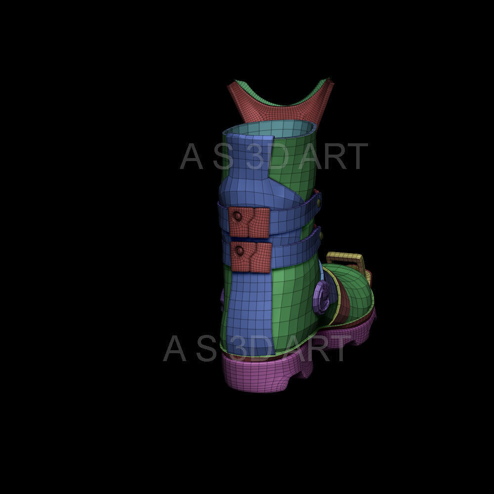 Sci fi shoes vol1 highpoly zbrush 3D model_13