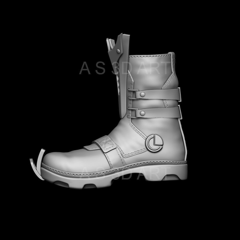 Sci fi shoes vol1 highpoly zbrush 3D model_1