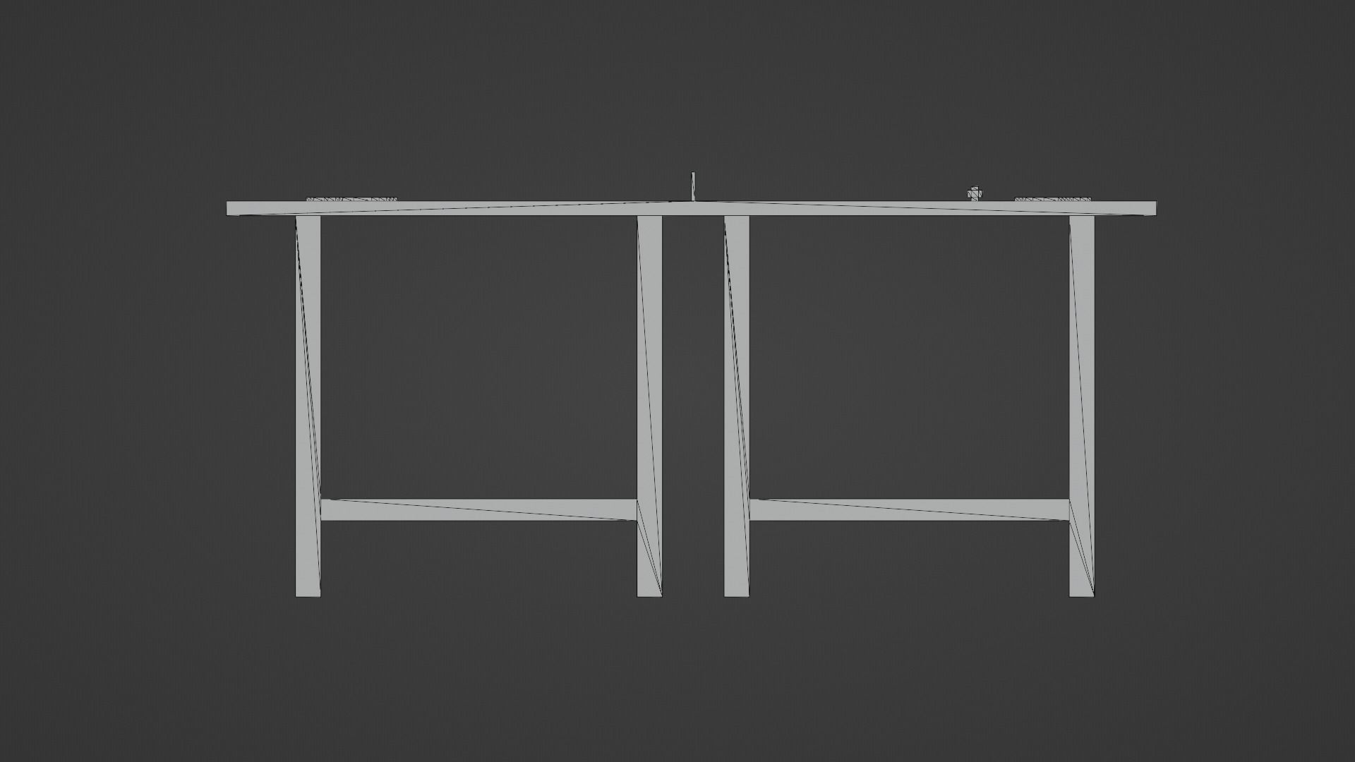 Voxel Ping Pong Table  Low-poly 3D model_9