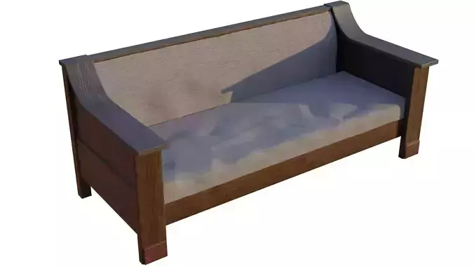 wooden sofa