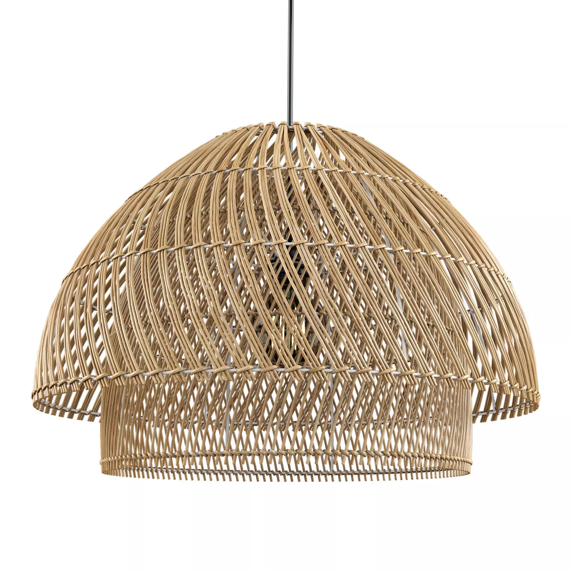 Java Layered Pendant Lamp Shade 3D model_0