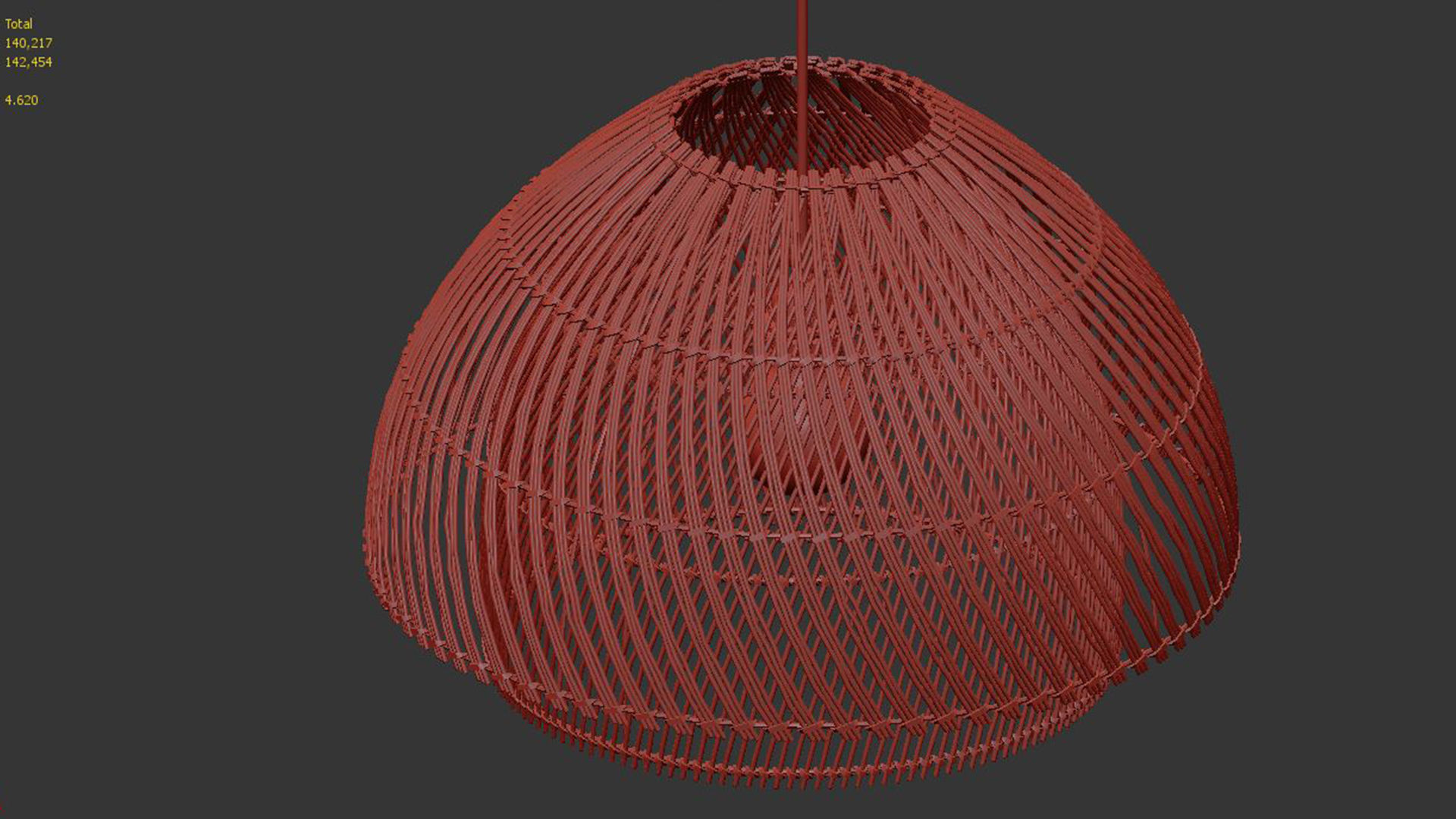 Java Layered Pendant Lamp Shade 3D model_5