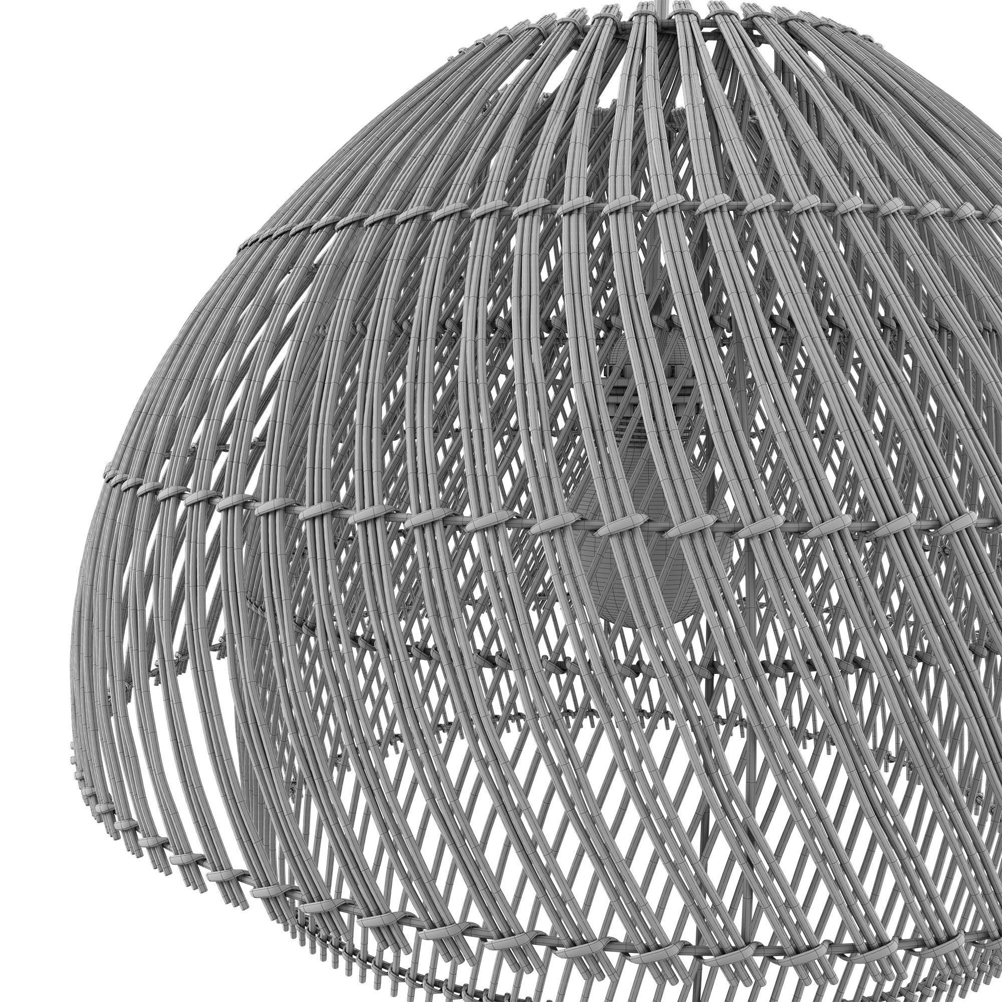 Java Layered Pendant Lamp Shade 3D model_2