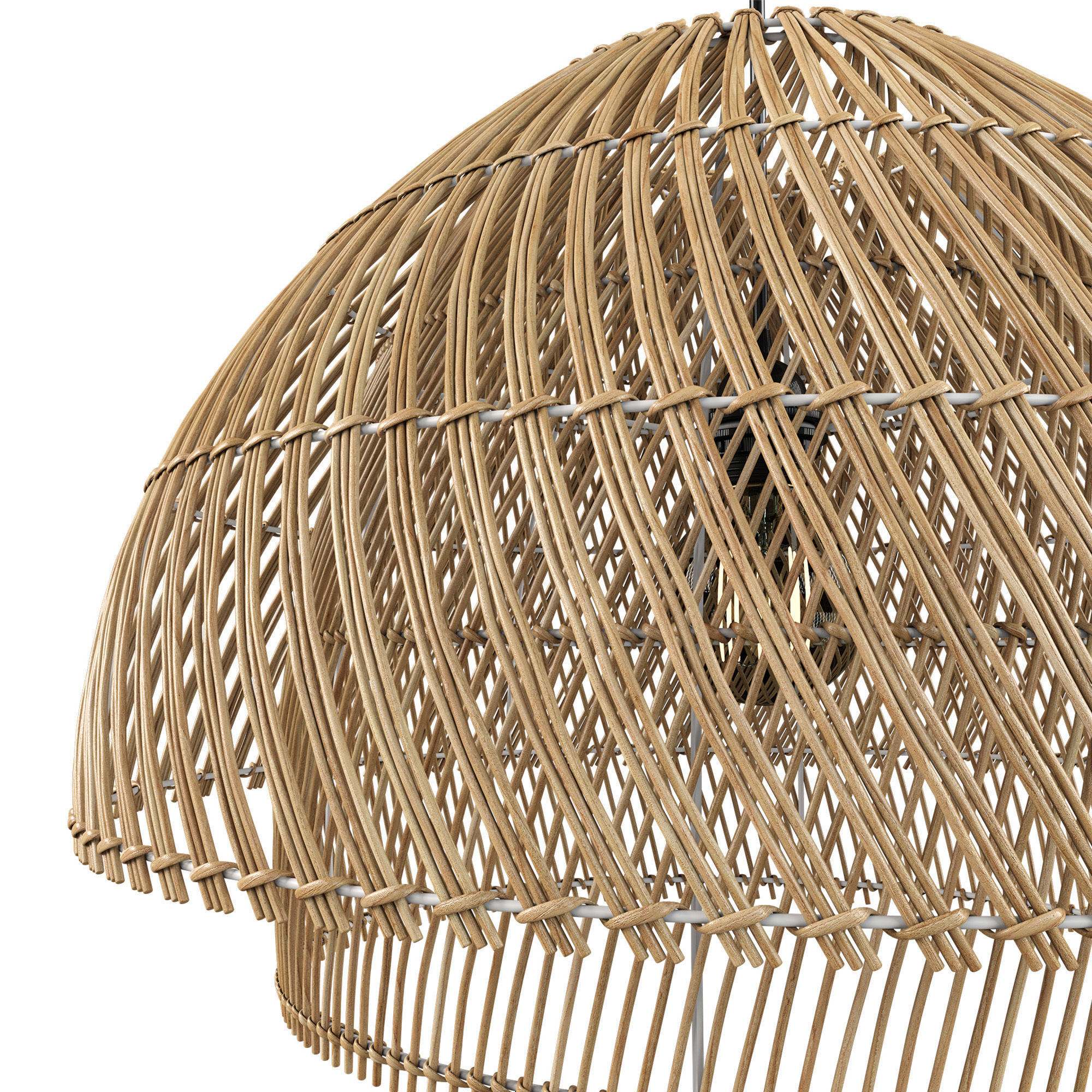 Java Layered Pendant Lamp Shade 3D model_1