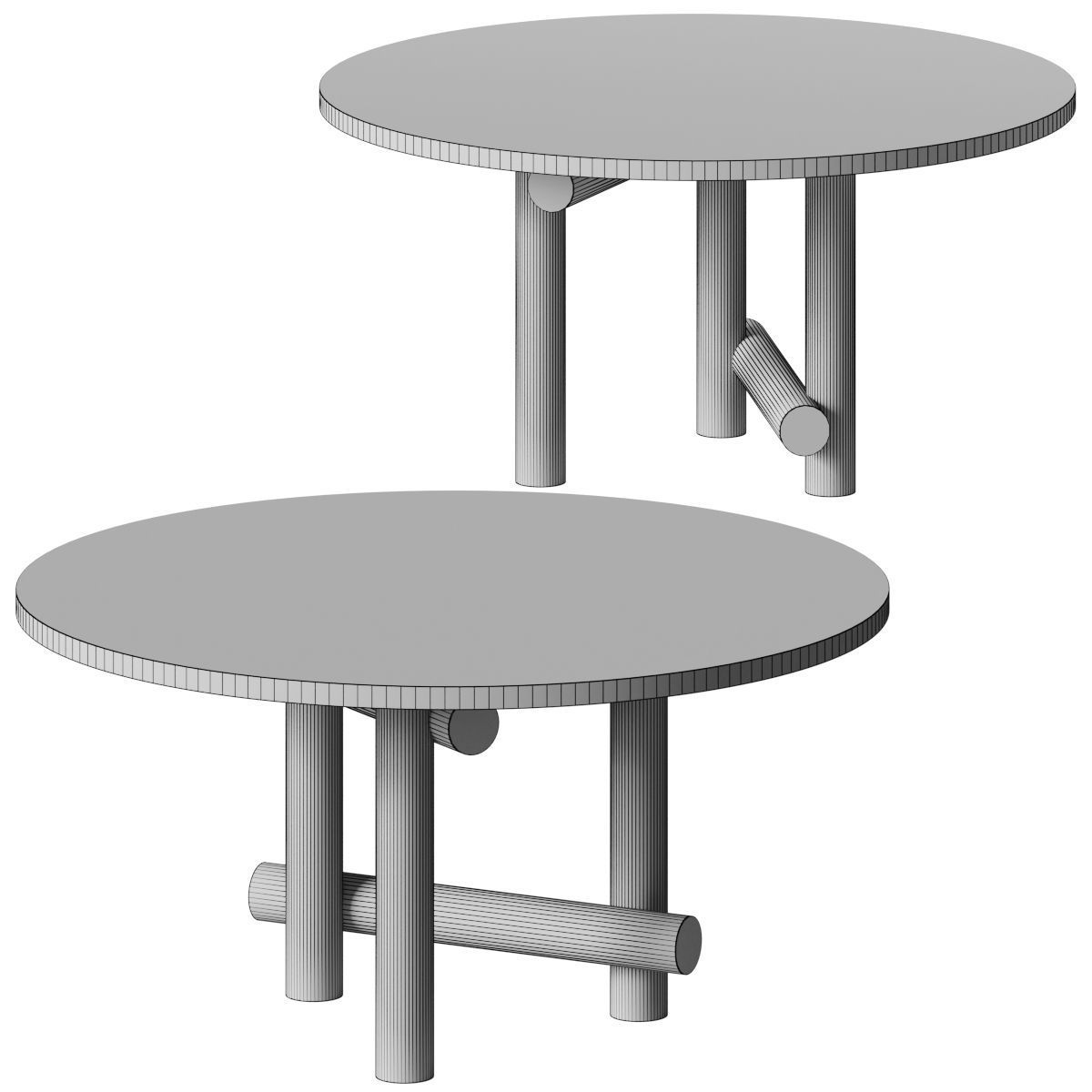 Kenny Dining Table - Egg Collective 3D model_2