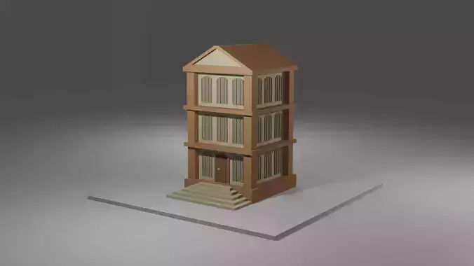 Low Poly Building house