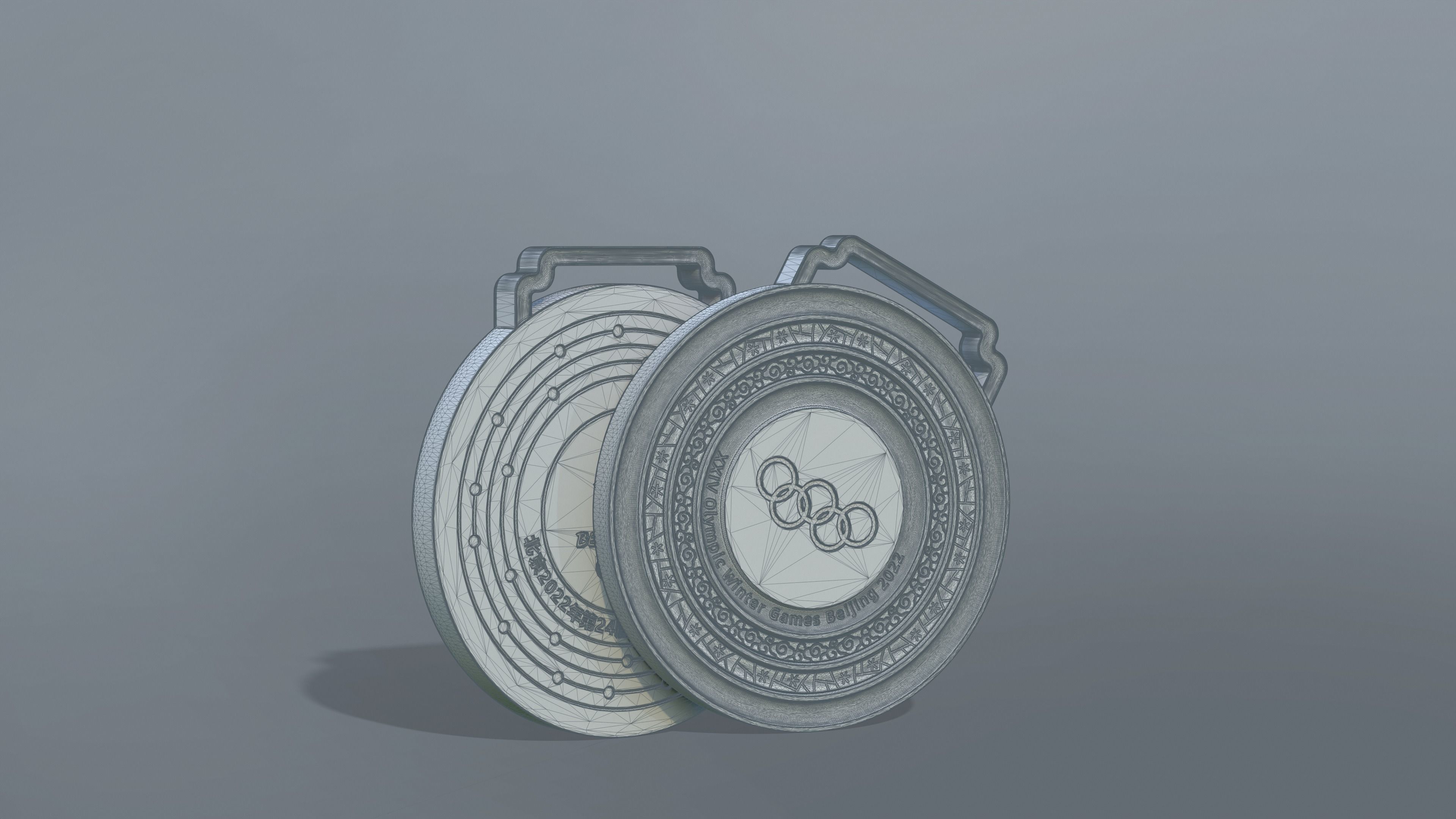 Beijing 2022 Olympic Medal 3D print model_4