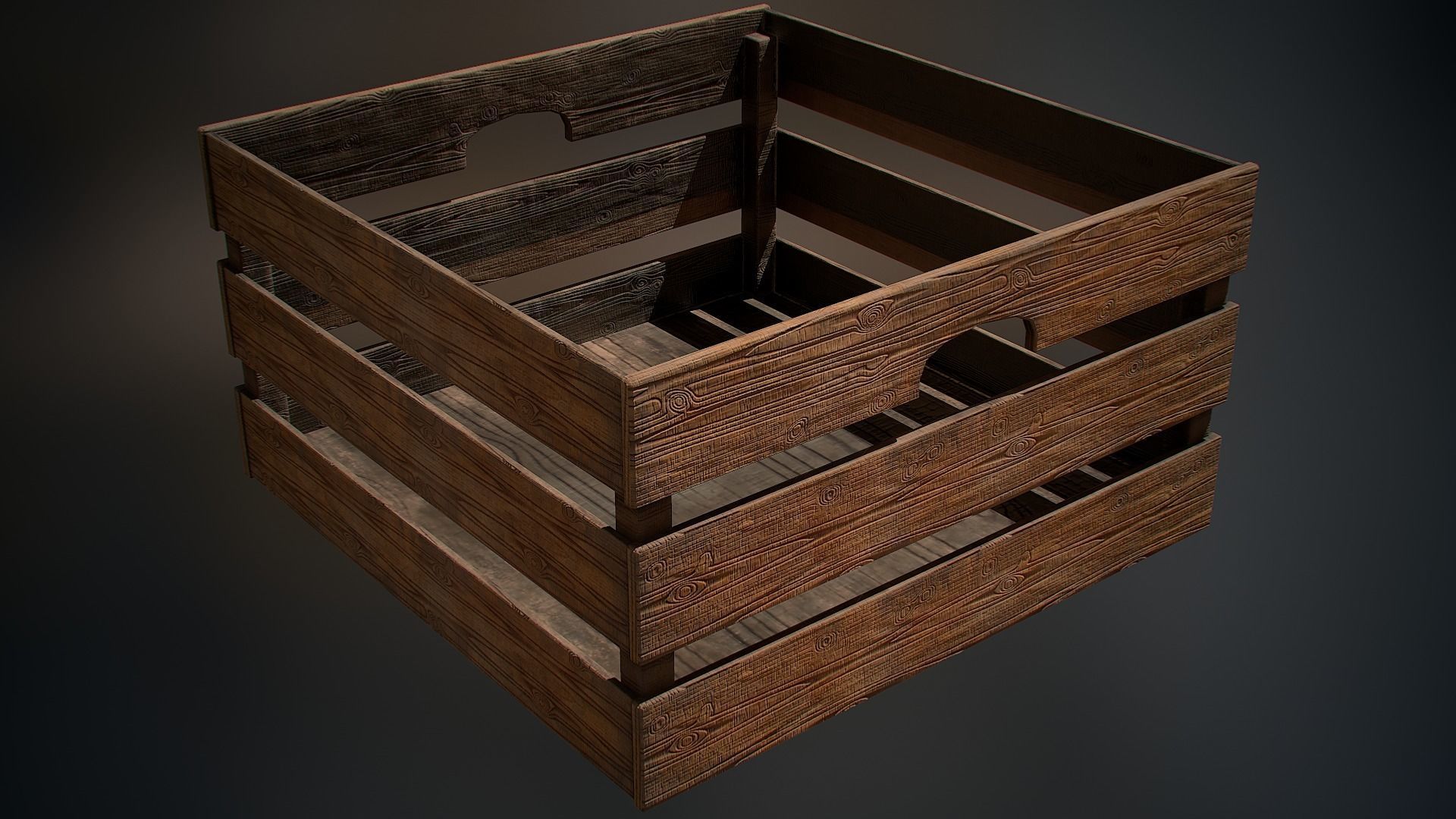 Food box Low-poly 3D model_8