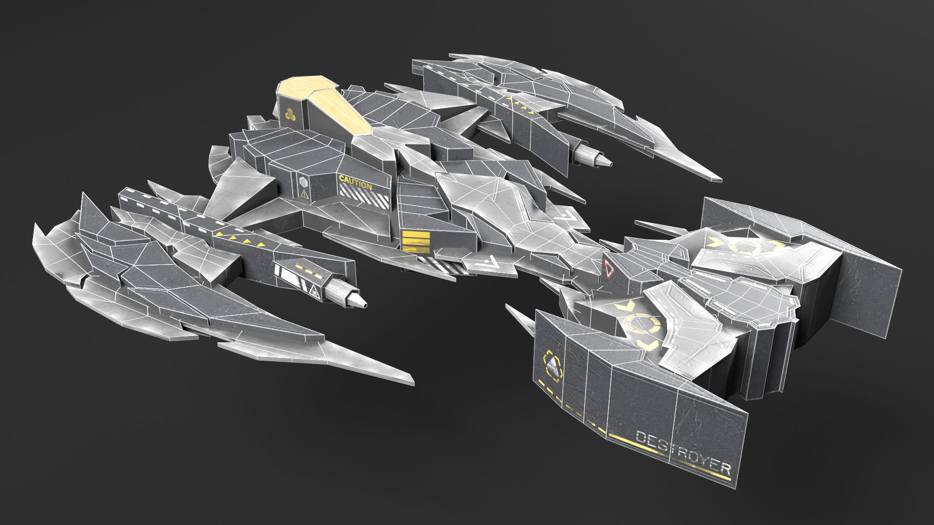Aircraft Spaceship Pack V01 3D model_14