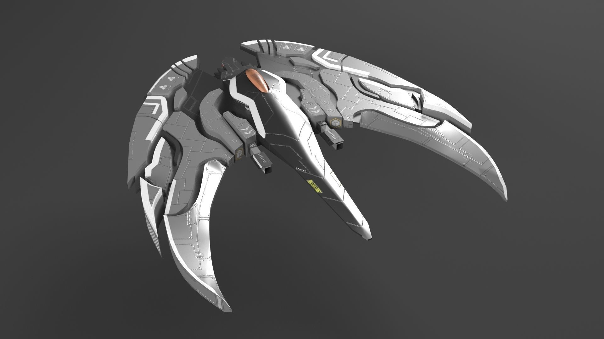 Aircraft Spaceship Pack V01 3D model_23