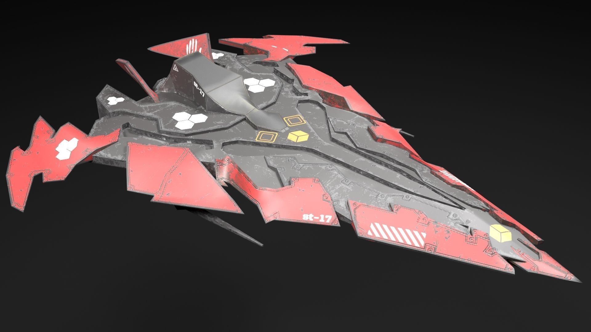 Aircraft Spaceship Pack V01 3D model_9