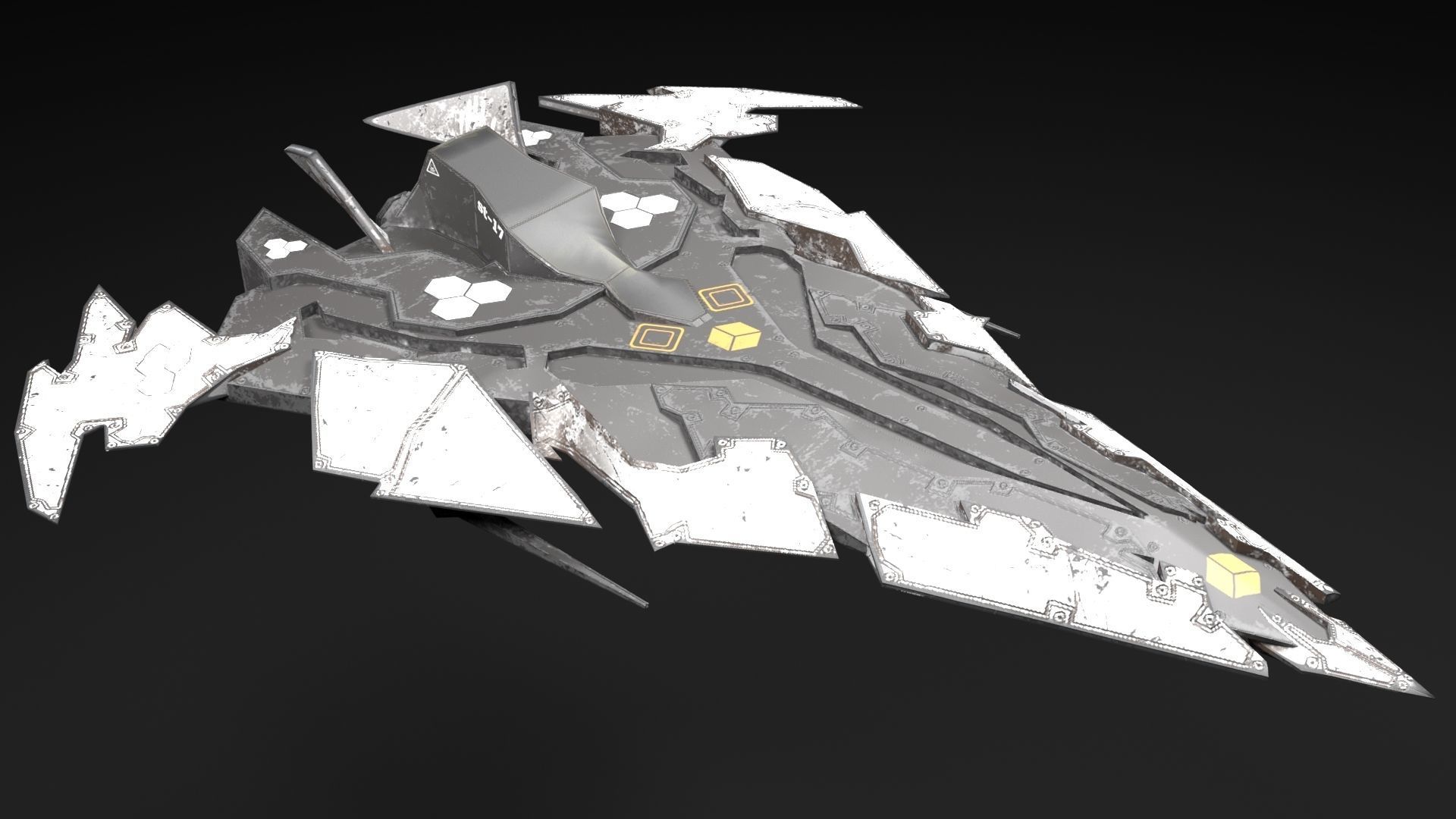 Aircraft Spaceship Pack V01 3D model_8