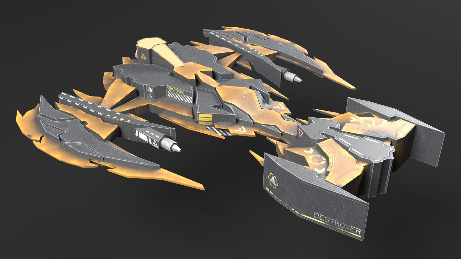 Aircraft Spaceship Pack V01 3D model_16
