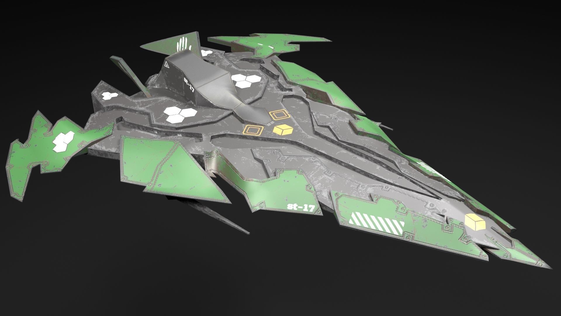 Aircraft Spaceship Pack V01 3D model_10