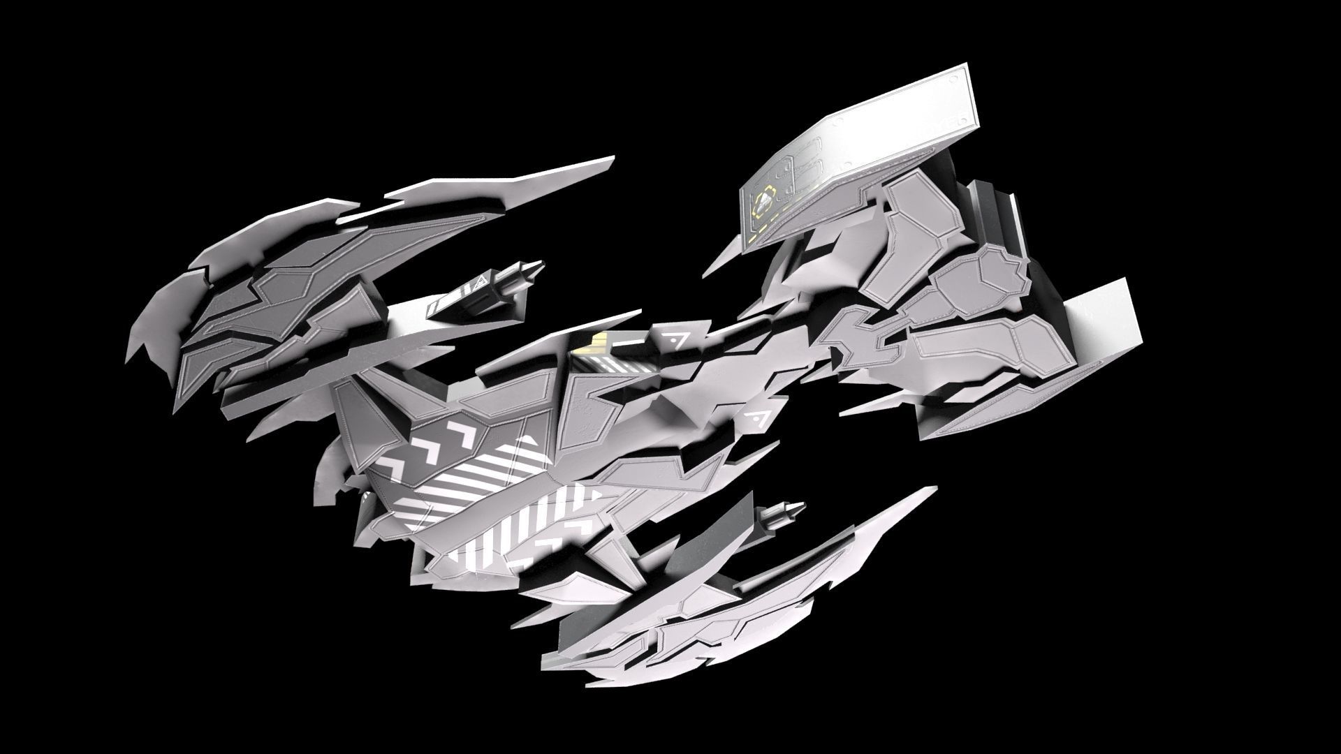 Aircraft Spaceship Pack V01 3D model_17