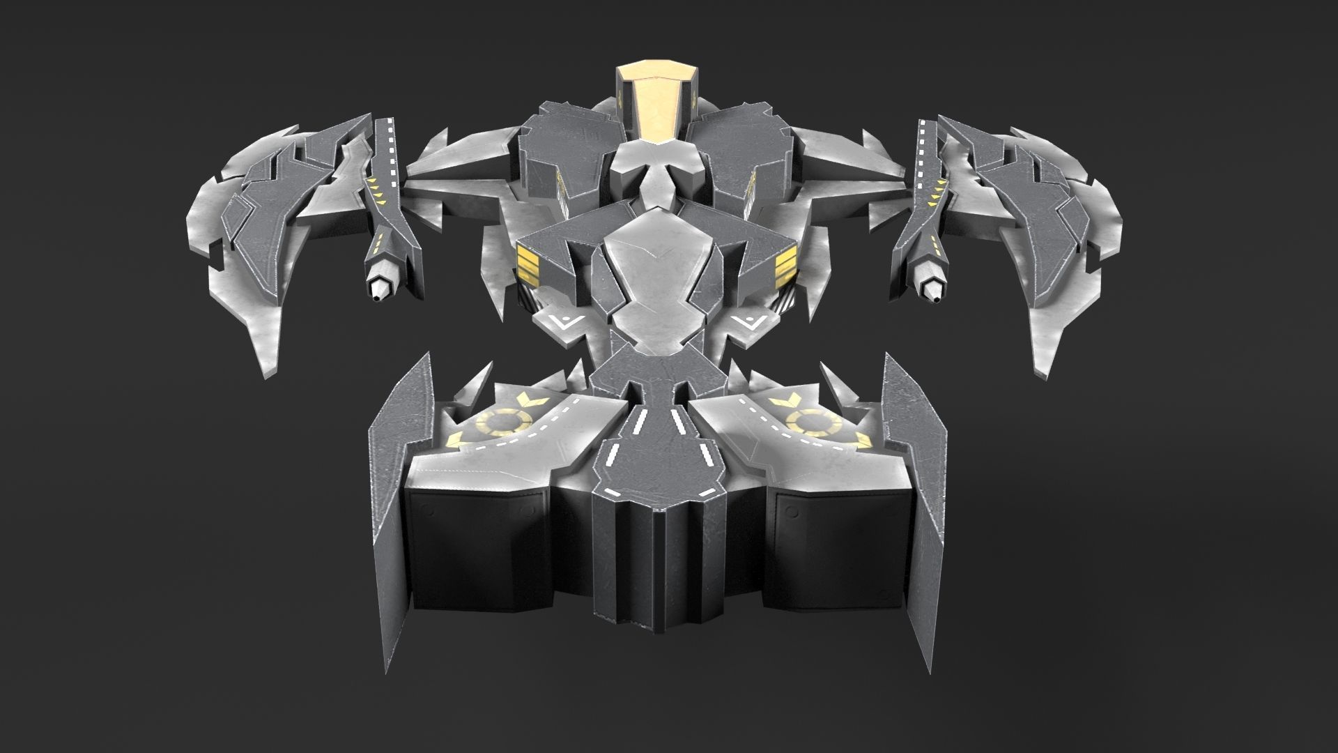 Aircraft Spaceship Pack V01 3D model_12