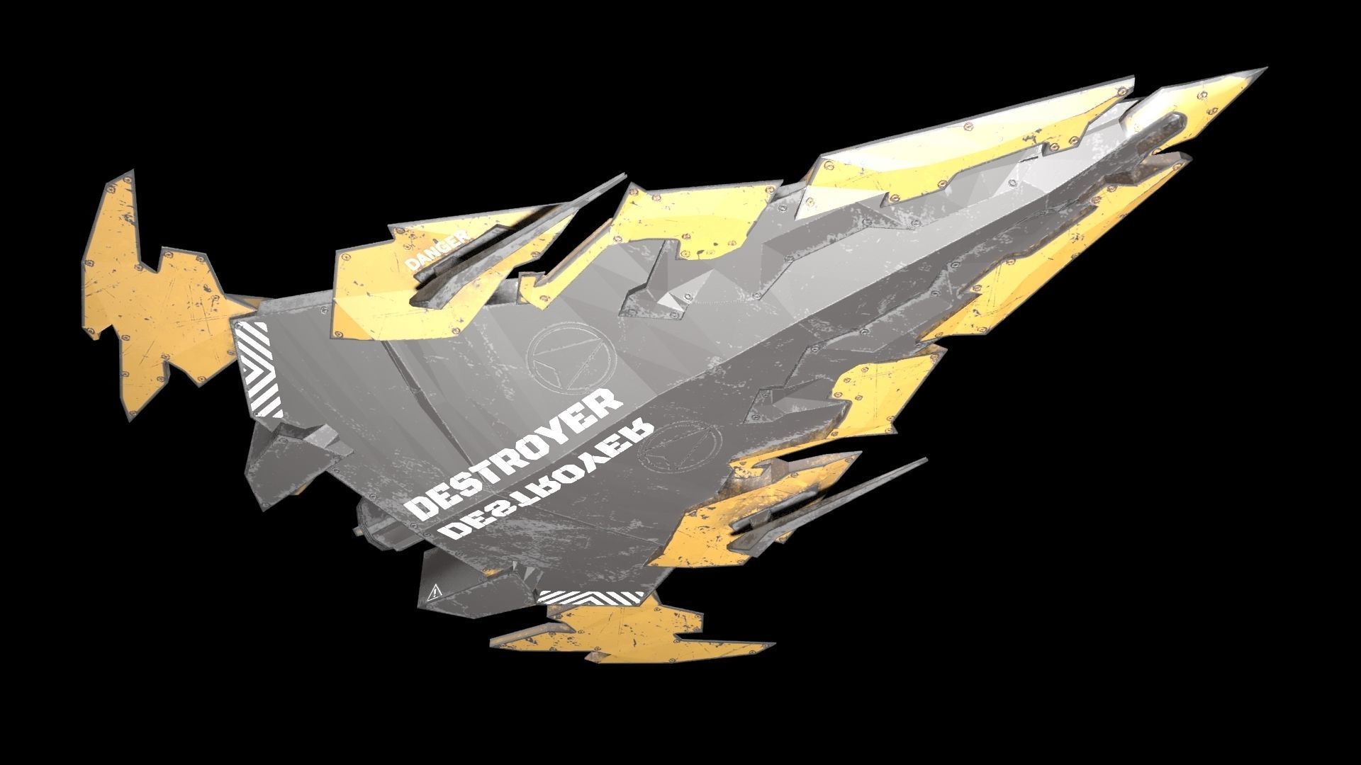 Aircraft Spaceship Pack V01 3D model_11